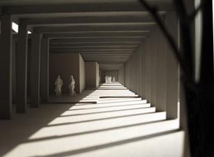 View through the colonnade 